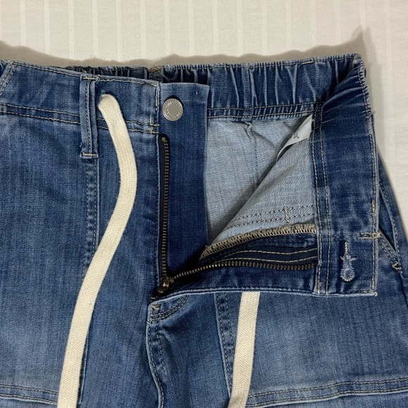 Judy Blue High Rise Boyfriend Jogger Jeans Size 0/24 Blue Drawstring Waist - Picture 8 of 16
